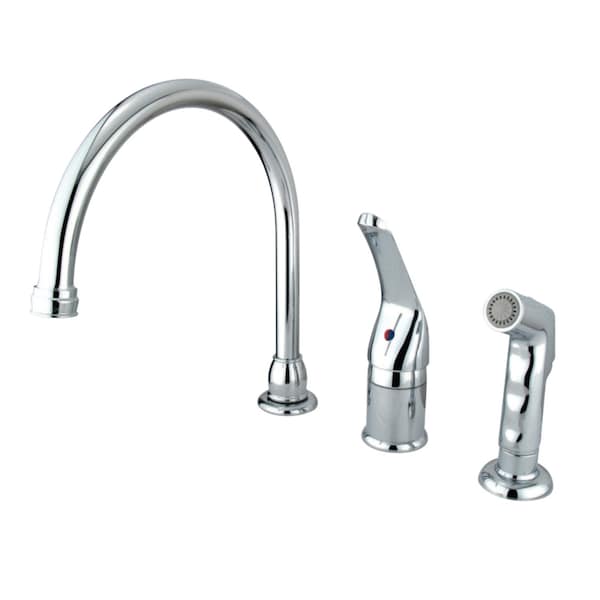 KB821 Single-Handle Widespread Kitchen Faucet, Polished Chrome